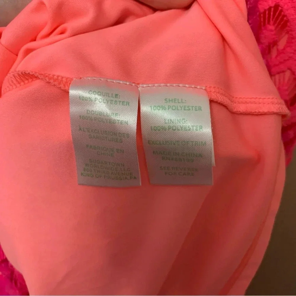 Lilly Pulitzer Marquette Shift Dress in Dragonfruit Island Time Lace Ombre XS - Picture 10 of 11